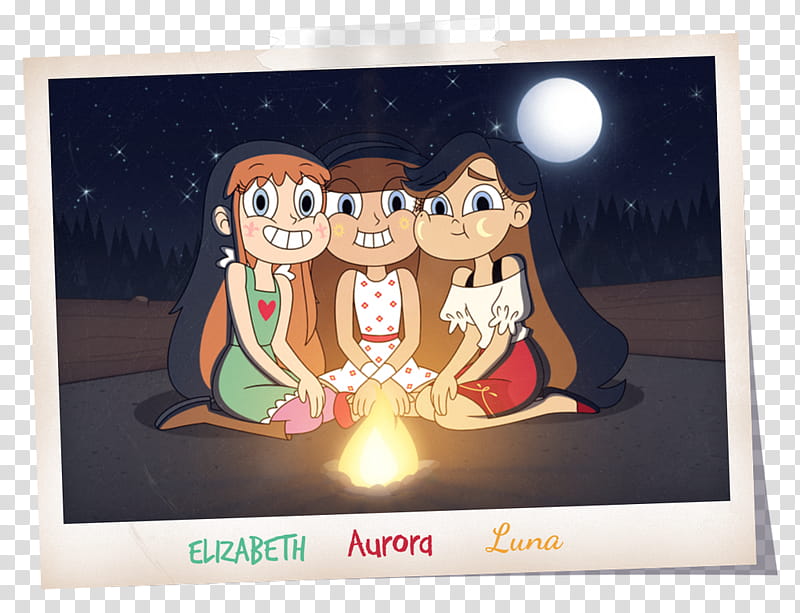Starco Children, three female character illustrations transparent background PNG clipart