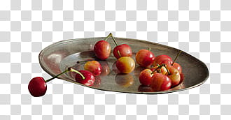 red and green berries on plate transparent background PNG clipart