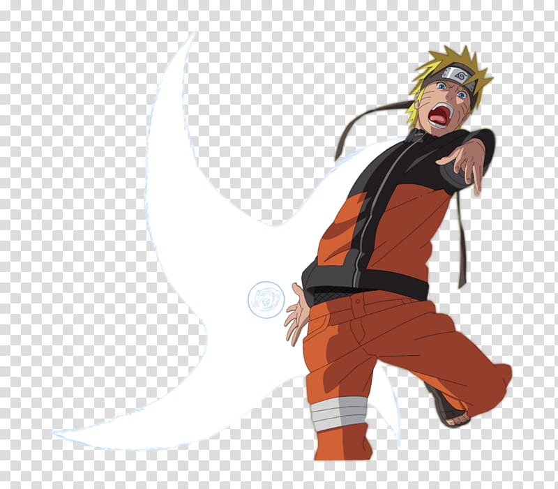 render Naruto, Naruto doing rasen-shuriken illustration transparent background PNG clipart