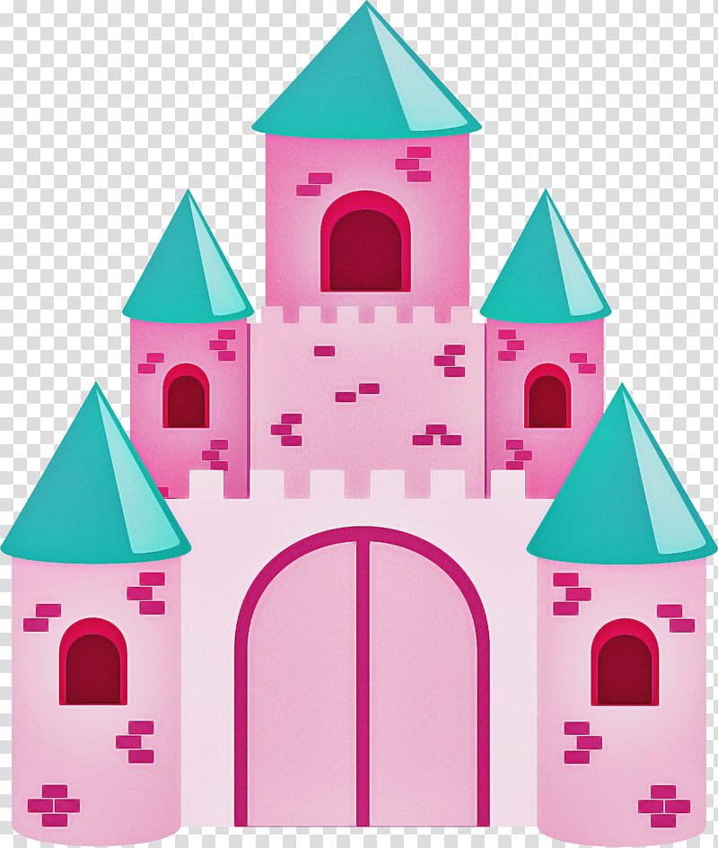 pink playhouse castle play house, Architecture, Toy, Building, Dollhouse, Playset transparent background PNG clipart