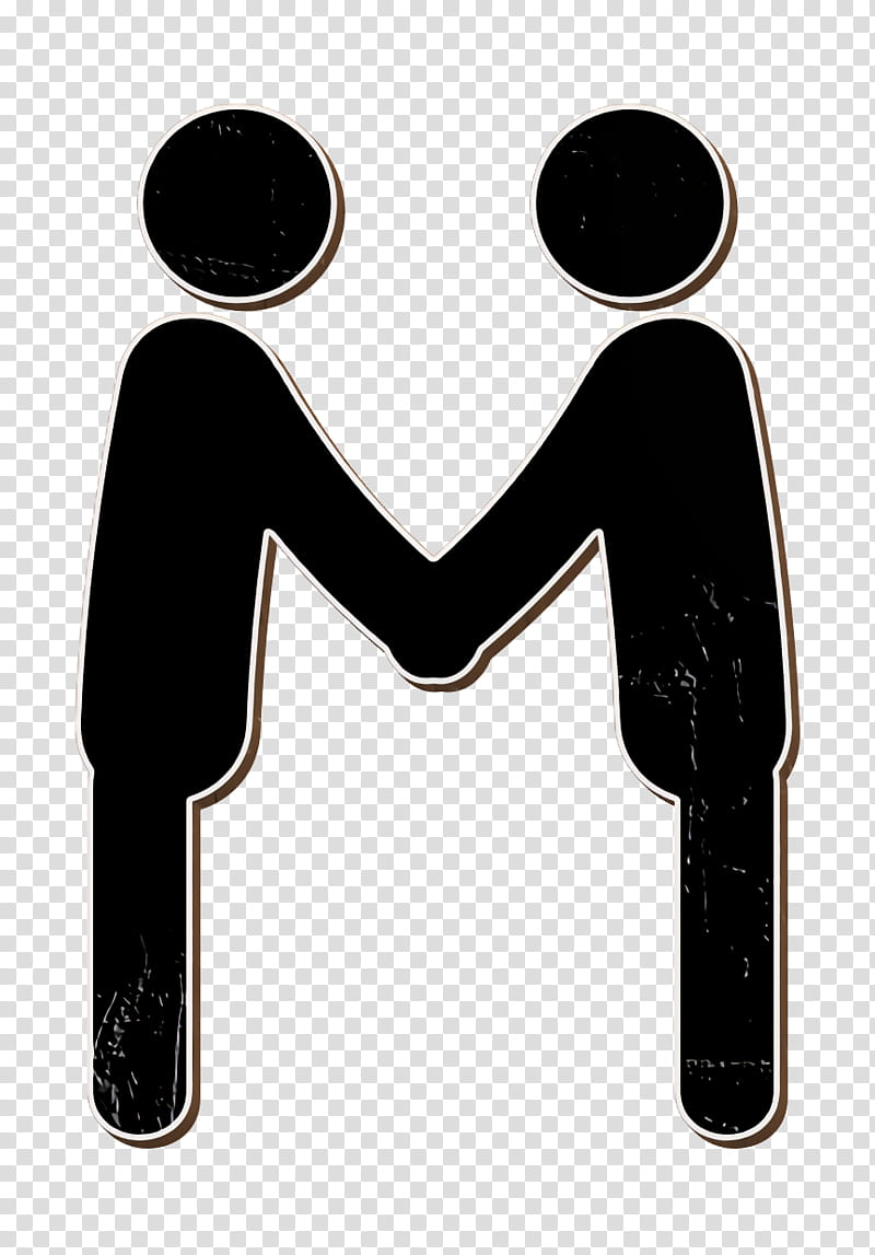 Handshake icon business icon Humans 2 icon, Men Couple Icon, Material Property, Gesture, Logo, Symbol transparent background PNG clipart