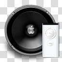 Speaker iTunes, speaker apple remote x, subwoofer and music plate transparent background PNG clipart