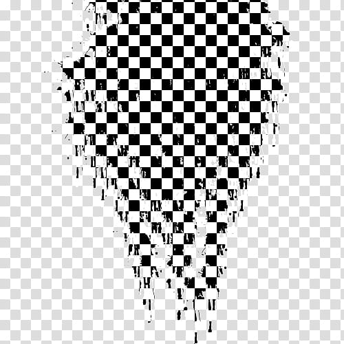 Check Splatter S, black and white checkered map art transparent background PNG clipart