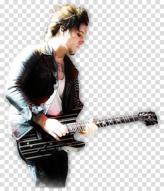 Avenged Sevenfold, man in black jacket playing guitar transparent background PNG clipart