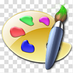 Paint Brush And Palette Icon Brushpalette Back Green Paint Tray And Paintbrush Icon Transparent Background Png Clipart Hiclipart