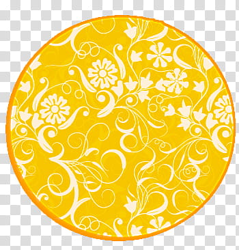 circulos, yellow and white floral quilt transparent background PNG clipart