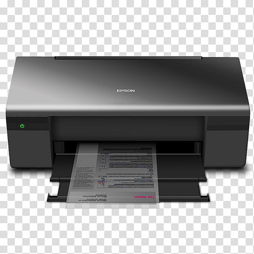 Epson D psd ico icns, grey Epson desktop printer transparent background PNG clipart