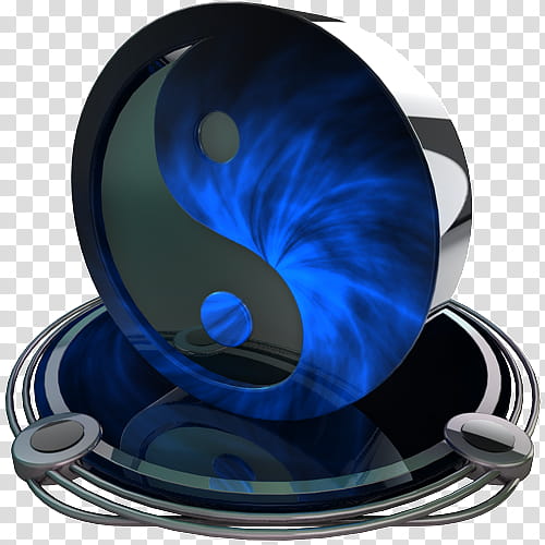 icons chrome and blue set , ying yang blue transparent background PNG clipart