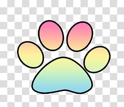 huellitas, teal and pink paw print illustration transparent background PNG clipart