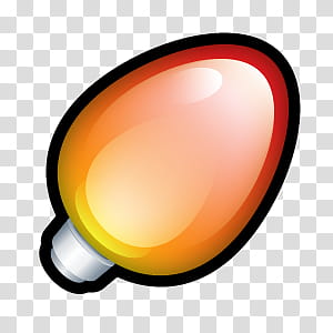 Navidad, red and yellow light bulb icon transparent background PNG clipart