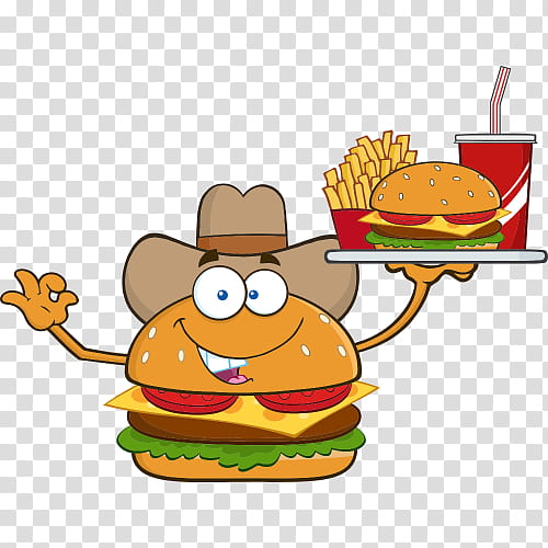 Junk Food, Hamburger, Royaltyfree, , Cartoon, French Fries, Character, Fast Food transparent background PNG clipart