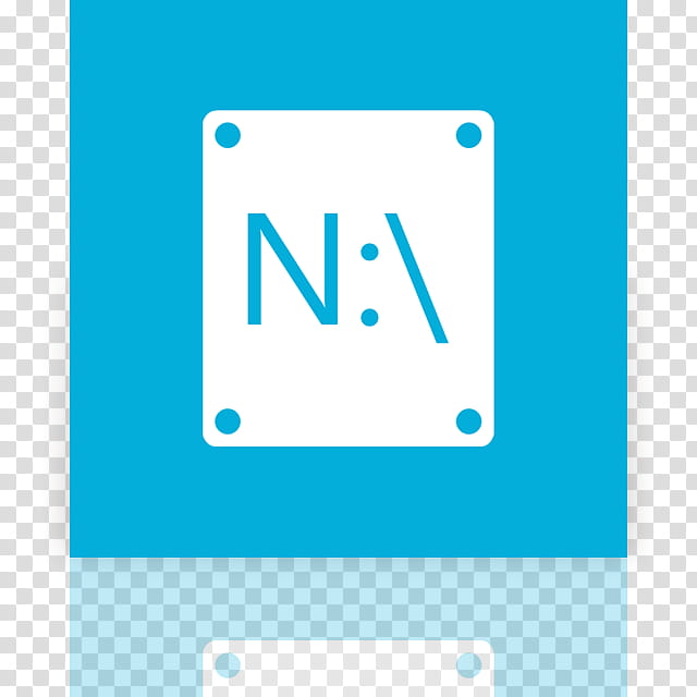 Metro UI Icon Set  Icons, N_mirror, white and blue drive letter n:\ icon transparent background PNG clipart