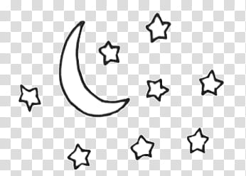 Doodles And Drawing White Moon And Star Illustration Transparent Background Png Clipart Hiclipart