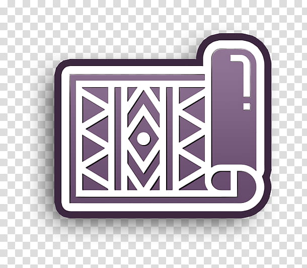 Carpet icon Home Decoration icon, Purple, Violet, Text, Line, Logo, Symbol transparent background PNG clipart