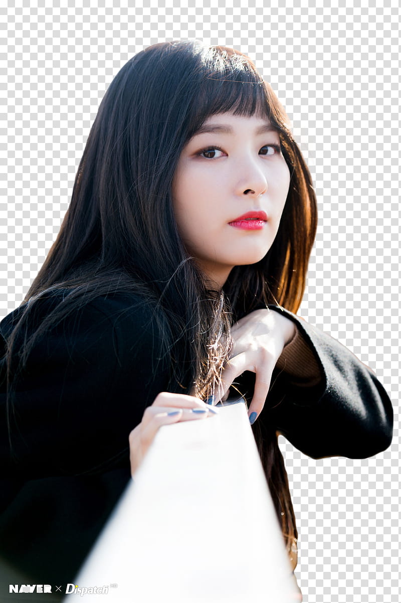 SEULGI RED VELVET, women's black coat transparent background PNG clipart