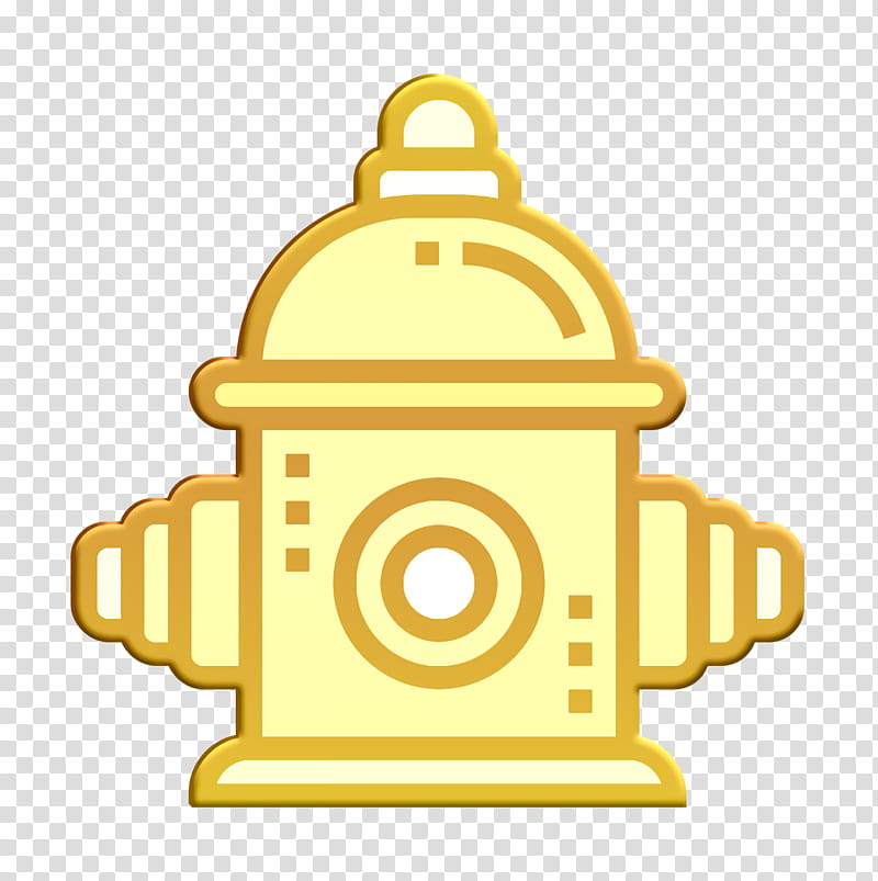 Architecture and city icon Fire hydrant icon Rescue icon, Yellow transparent background PNG clipart
