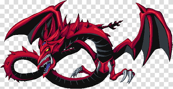 slifer, red and black dragon illustration transparent background PNG clipart