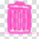 Pink icons, Recycle Bin (), Full transparent background PNG clipart