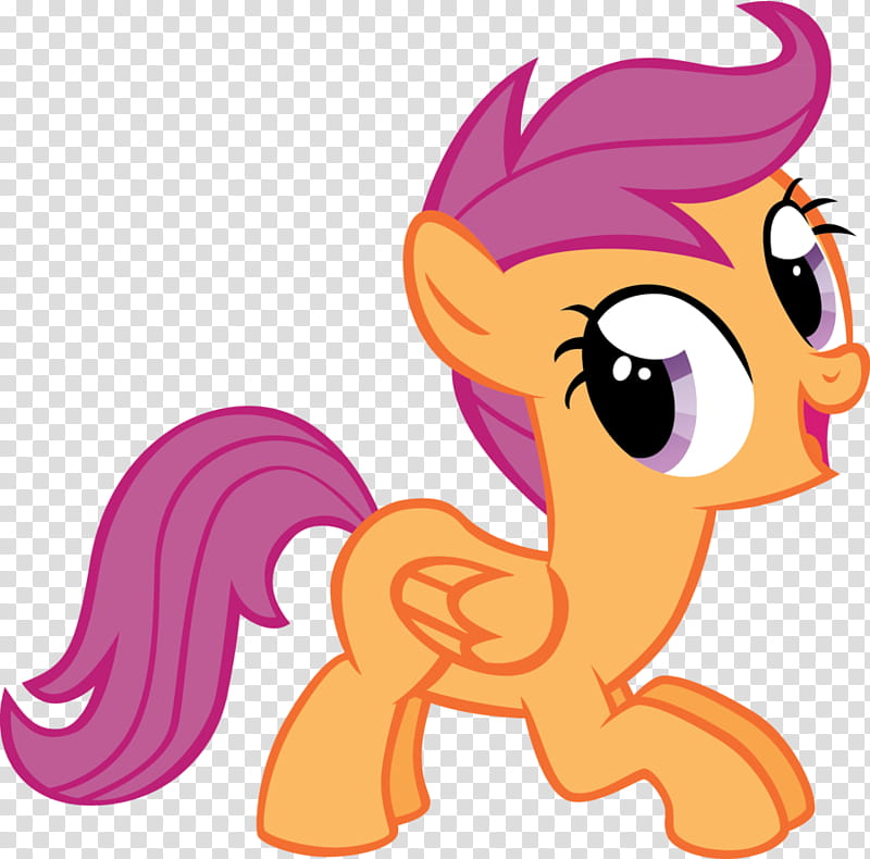 Scootaloo Fun, orange My Little Pony illustration transparent background PNG clipart