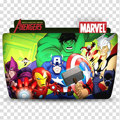 TV Folder Icons DC and Marvel ColorFlow Set , Avengers Earth's Mightiest Heroes, Marvel folder filename extension art transparent background PNG clipart