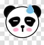 RENDERS Pandas, panda emoji icon transparent background PNG clipart