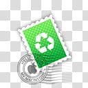 Mac Mail Stamp Icons, Green transparent background PNG clipart