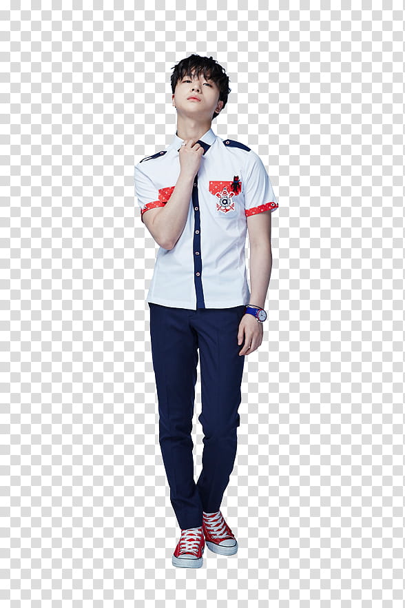 iKON Smart P, standing male Kpop group member transparent background PNG clipart