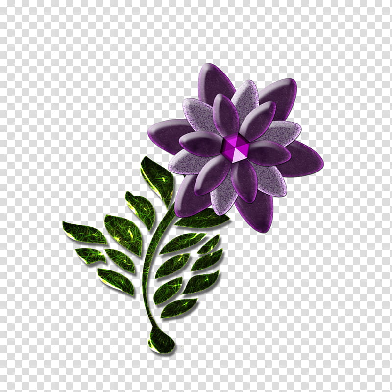 Graceful decorative embellishm, purple and green flower illustration transparent background PNG clipart