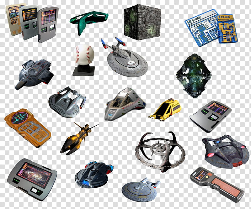 Star Trek Icons III, toy lot transparent background PNG clipart