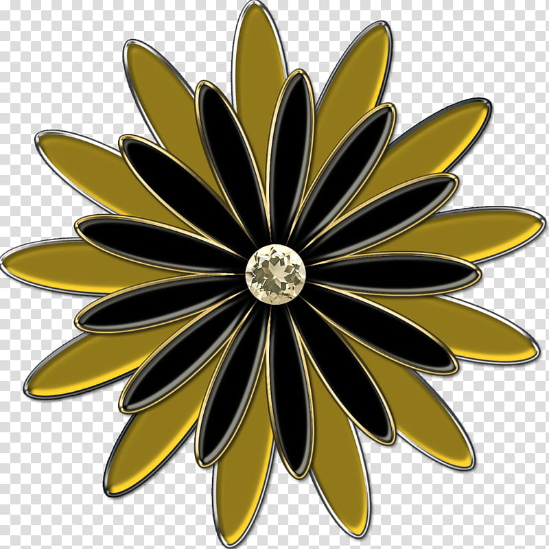 Decorative flowerses in, yellow and black flower art transparent background PNG clipart
