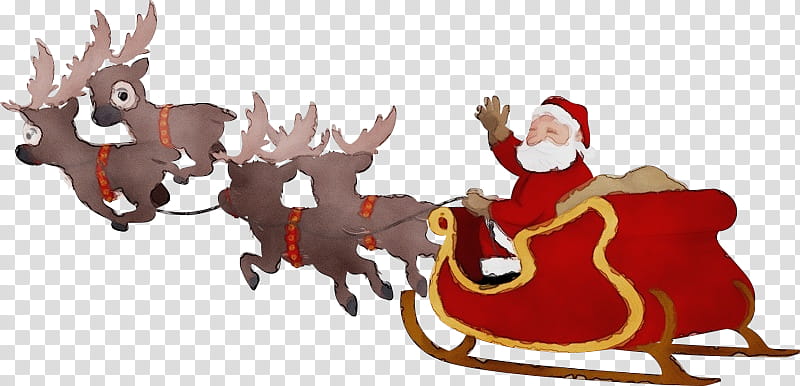 Santa sleigh drawing Cut Out Stock Images & Pictures - Alamy