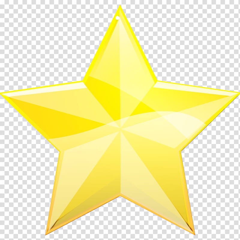 yellow star symmetry astronomical object, Watercolor, Paint, Wet Ink transparent background PNG clipart