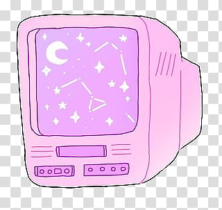 , pink CRT computer monitor transparent background PNG clipart