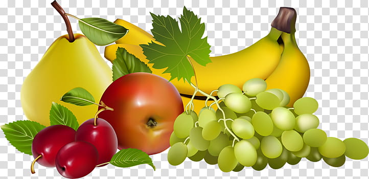 Banana Leaf, Fruit, Orange, Apple, Kiwifruit, Grape, Dried Fruit, Vegetable transparent background PNG clipart