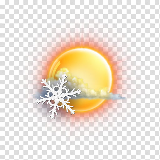 The REALLY BIG Weather Icon Collection, partly-cloudy-snow-single-flake transparent background PNG clipart