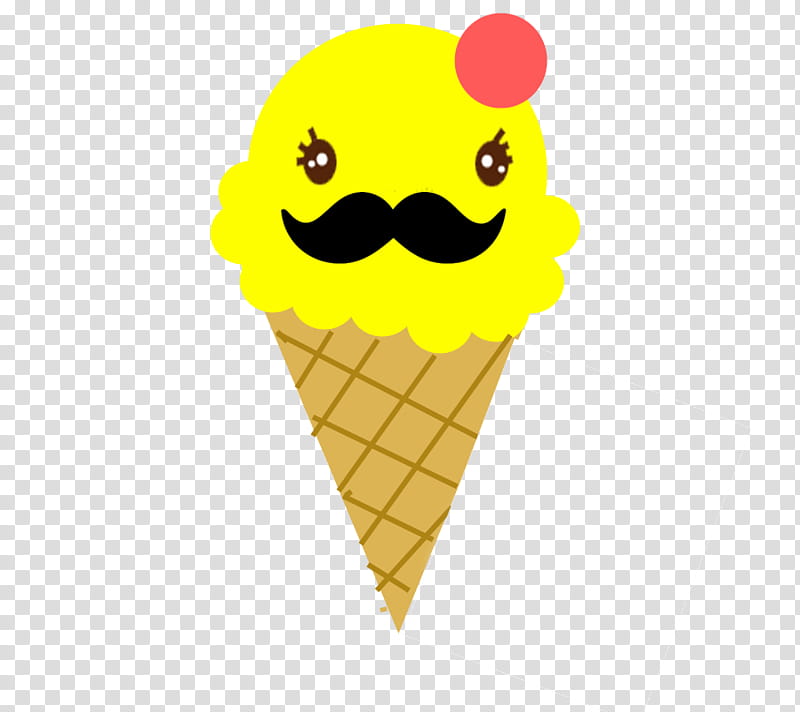 Helado cute, yellow ice cream illustration transparent background PNG clipart