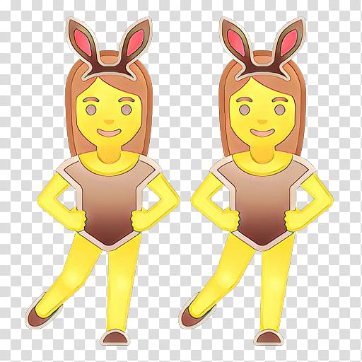 Easter Bunny, Rabbit, Yellow, Easter
, Cartoon, Rabbits And Hares, Animation, Smile transparent background PNG clipart