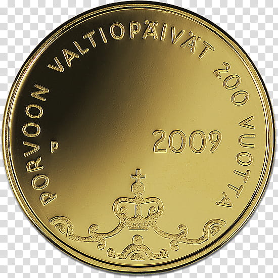 Cartoon Gold Medal, Suomi Finland 100, Porvoo, Coin, Finnish Language, Euro, Text, Proof Coinage, Currency transparent background PNG clipart