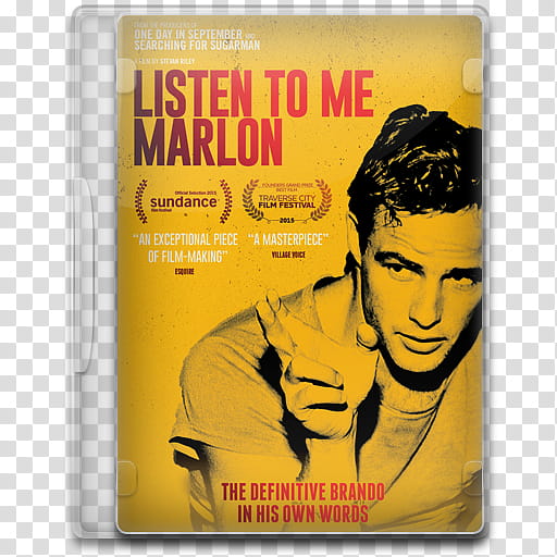 Movie Icon Mega , Listen to Me Marlon, Listen to me Marlon DVD case transparent background PNG clipart
