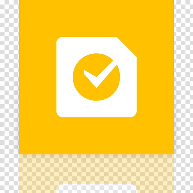 Metro UI Icon Set  Icons, Google Tasks_mirror, white and yellow logo transparent background PNG clipart