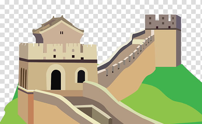 Castle, Great Wall Of China, Great Wall Of Badaling, Chinese City Wall, Landmark, Property, Cartoon, Architecture transparent background PNG clipart