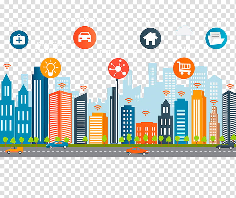 City Skyline, Smart City, Smart Grid, Internet Of Things, Industry 40, Technology, Smart Energy, Sustainable Urban Infrastructure transparent background PNG clipart