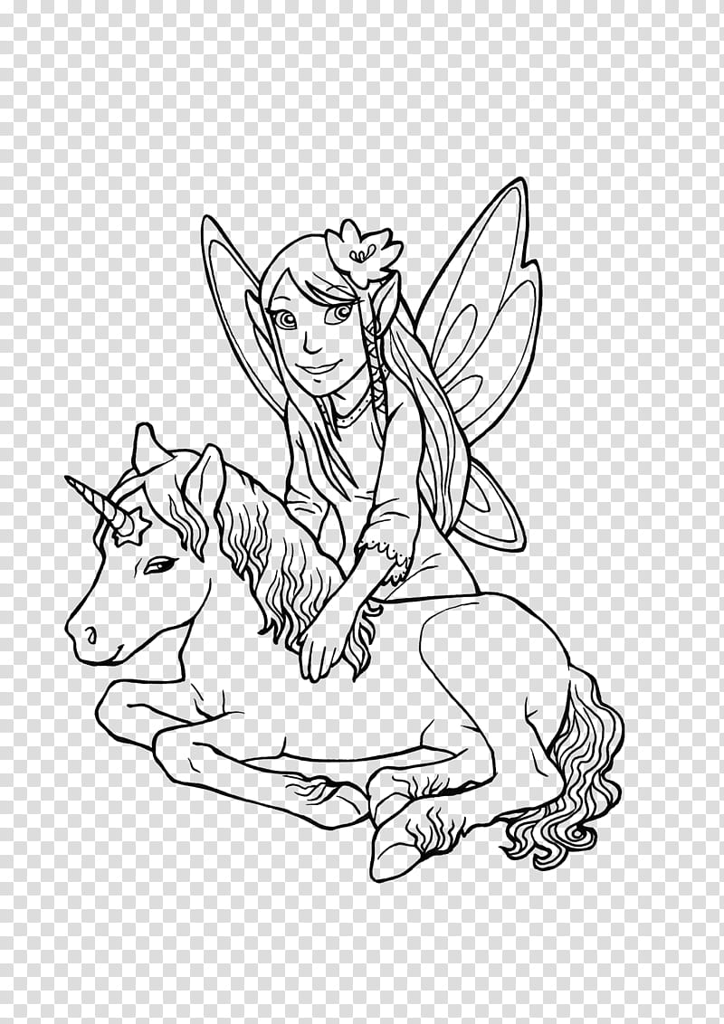 Book Black And White, Horse, Ausmalbild, Coloring Book, Elf, Fairy, Unicorn, Filly, Line Art, Magic transparent background PNG clipart