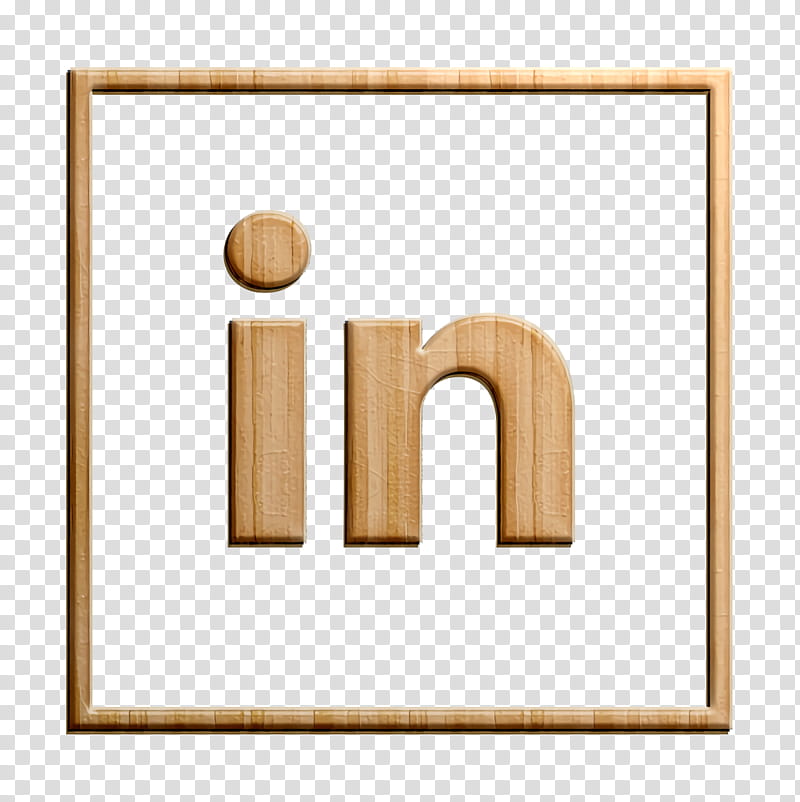 linkedin icon logo icon media icon, Social Icon, Frame, Wood, Rectangle, Number, Symbol, Square transparent background PNG clipart
