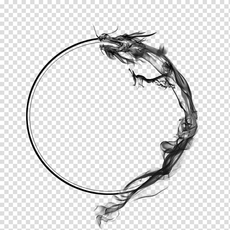 Chinese Dragon, Circle, Drawing, Watercolor Painting transparent background PNG clipart