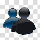 CP For Object Dock, two black and blue human figures illustration transparent background PNG clipart