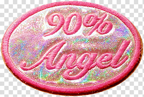 OO WATCHERS, pink patch transparent background PNG clipart