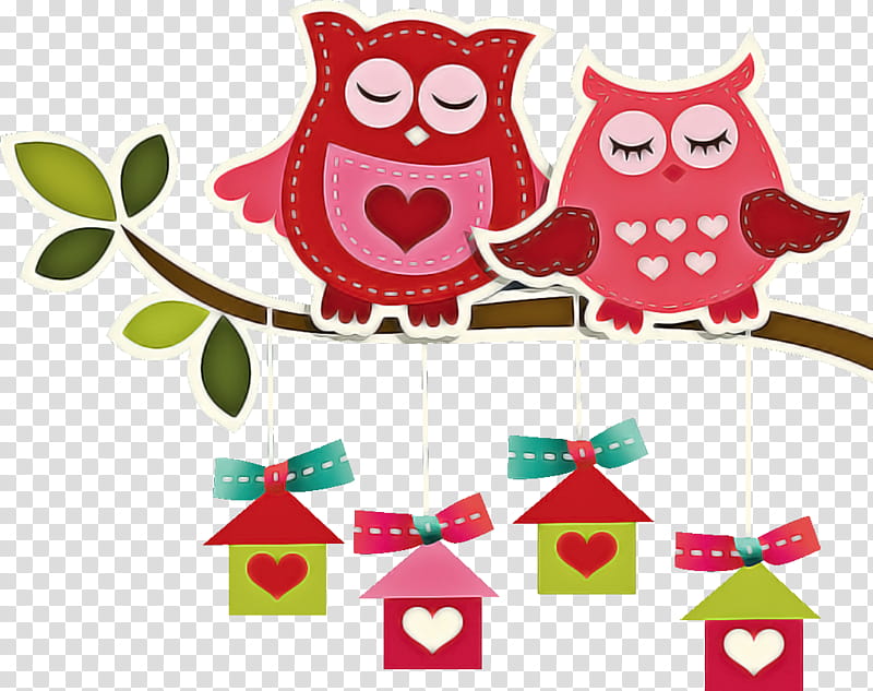 owl pink branch bird of prey bird transparent background PNG clipart