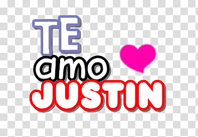 textos Justin Bieber, white background with te amo Justin text overlay transparent background PNG clipart