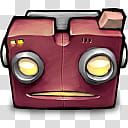 Buuf Deuce , Dope Red Robot icon transparent background PNG clipart